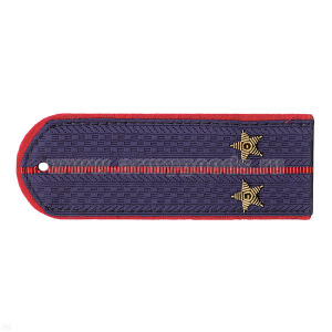 Погоны Полиции (ОВД) темно-синие с красн. кантом (на китель) канитель (лейтенант)