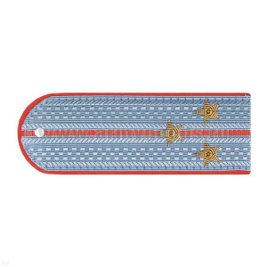 Погоны Полиции (ОВД) серо-голубые с красн. кантом (на рубашку) канитель (ст. лейтенант)