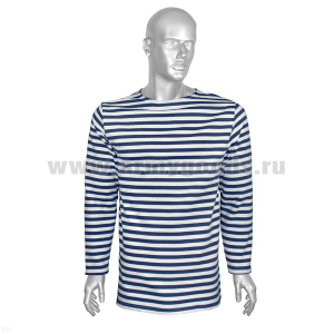 Тельняшка зим. х/б с начесом синяя р-ры с 44 по 60