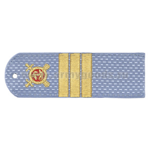 Погоны «машинная вышивка» Полиция без канта бл.-голуб с вышит. эмблемой (сержант) пластик