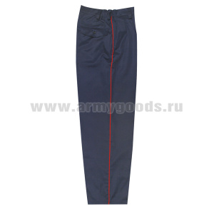 Брюки лет. синие красн. кант (ткань гретта) 