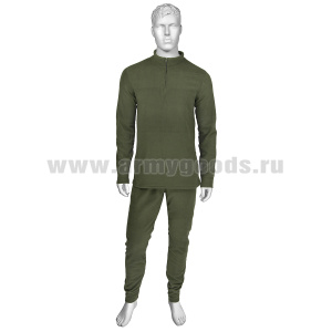 Белье зимнее флисовое оливковое (фуфайка + штаны) 100% полиэстер