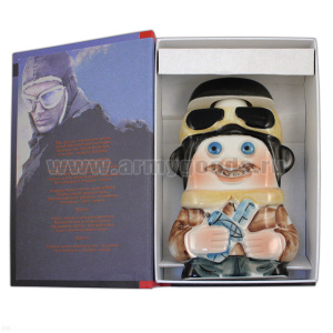 Фляга фарф. (0,25 л) в книжке-обманке Пилот