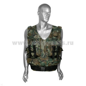 Жилет разгрузочный тактический ОМОН "кукла" зеленая (ткань "оксфорд")