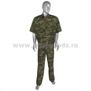 Костюм лет. офиц. (на молнии) "флора" (рубаш.ткань) кор.рук.