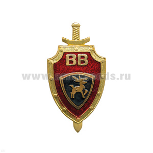 Значок мет. ВВ Олень (серия красн. щит ВВ)