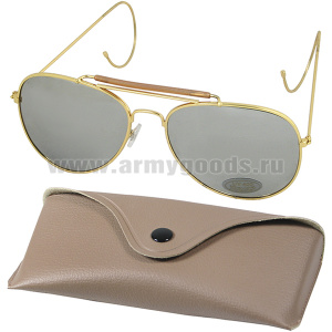 Очки солнцезащитные (модель "Авиаторы") в чехле