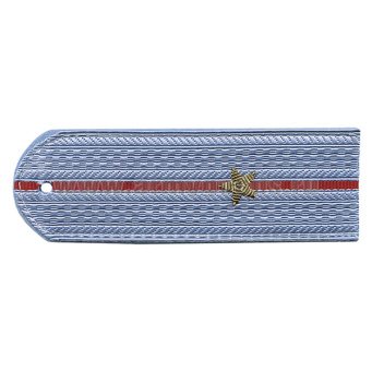 Погоны Полиция нов/обр без канта серо-голуб. вышит. канителью (мл. лейтенант)