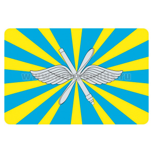 Наклейка прямоуг (8x12 см) Флаг ВВС РФ