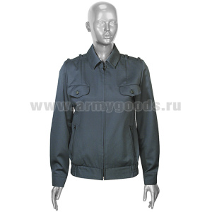 К. жакет форм. п/ш (на молнии) Женский серо-синий "морская волна" МЧС