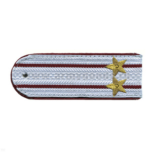 Погоны ФСИН светло-серые с крап. кантом с 2 крап.и просв. на рубашку, вышит. канителью (подполковник)