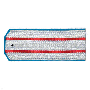 Погоны казачьи серебристые голуб. кантом с 2 красн. просв. (волжское казачество)