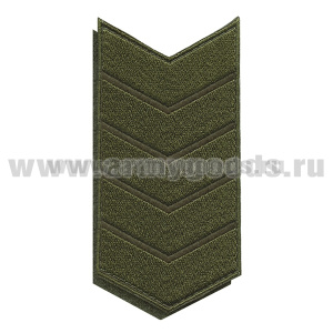 Нашивки вышит. (оливк. фон, оливк. вышивка) для контрактников 25 год (на липучке)