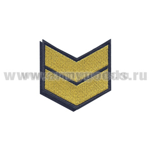 Нашивки вышит. (иссиня-черн. фон, желт. вышивка) для контрактников 10 год (на липучке)