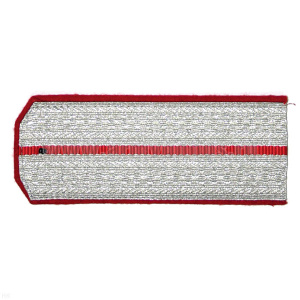 Погоны казачьи серебристые с красн. кантом с 1 красн. просв.
