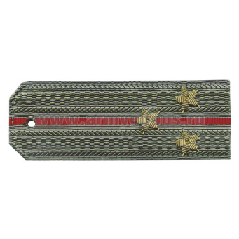 Погоны светло-оливк. 1 красн. пр. (на рубашку) галунные вышит. канителью (ст. лейтенант)