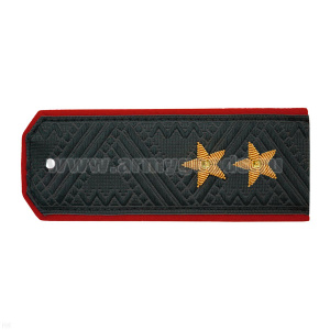 Погоны генерал-лейтенант МВД серые с красн. кантом (кительные с хлястиком на рубашку)