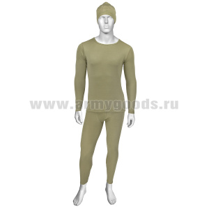 Термобелье KOTA (фуфайка, кальсоны, шапочка) (60% полиэстер, 35% вискоза, 5% эластан) оливк. (Тур.)