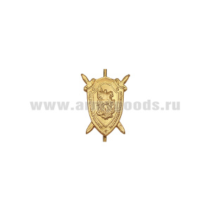 Эмбл. на погоны мет. Следственный комитет зол. (на "усах") размер щита 15х10 мм