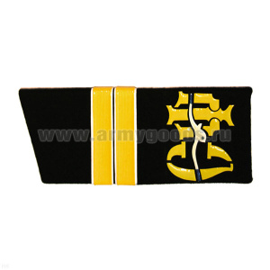 Погоны ДМБ бол. черные СФ (старшина 2 ст.) тряпичные полоски