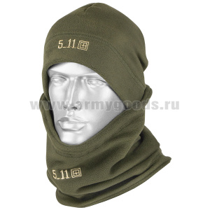 Комплект флисовый 5.11 (шапка и шарф-бафф) (оливк., черн., песоч.)