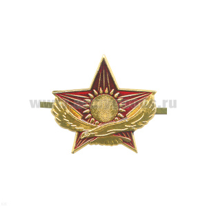 Кокарда мет. Казахстан (звезда и беркут без венка) зол.