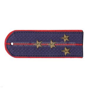 Погоны Полиции (ОВД) темно-синие с красн. кантом (на китель) канитель (капитан)