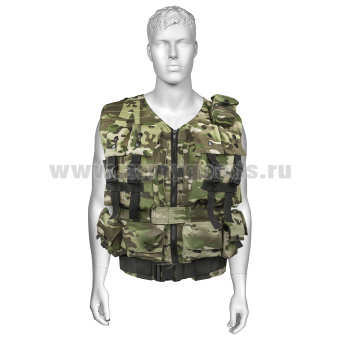 Жилет разгрузочный тактический Армейский "мультикам" (ткань Rip-Stop)