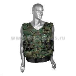 Жилет разгрузочный тактический ОМОН "кукла" зеленая (ткань "гретта")