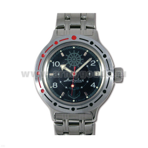 Часы наручные механич. "Амфибия" (водонепроницаемые 200 м, автоподзавод, противоударные)