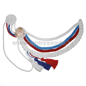 Аксельбант ДМБ цветной с мет. орлом РФ