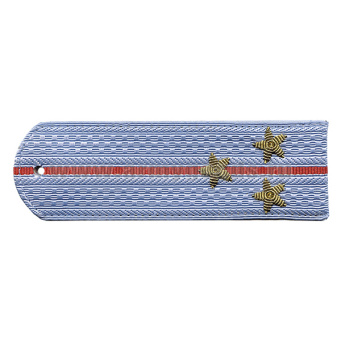 Погоны Полиция нов/обр без канта серо-голуб. вышит. канителью (ст. лейтенант)