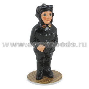 Фигурка гипсовая Танкист (на подставке, в цилиндрич. упаковке)