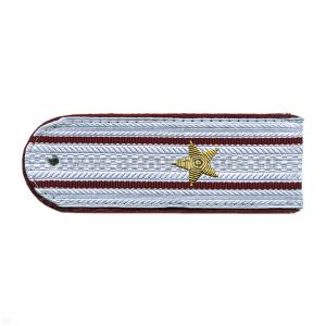 Погоны ФСИН светло-серые с крап. кантом с 2 крап.и просв. на рубашку, вышит. канителью (майор)