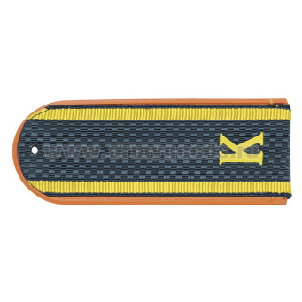 Погоны серо-син. (оранж. кант) курсант. «К» (МЧС кит.) р-р 13 см на пластике