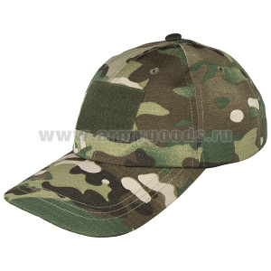 Бейсболка "мультикам" (ткань "rip-stop") с нашитыми липучками (50х75, 25х75 мм)