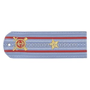 Погоны «машинная вышивка» Полиция без канта бл.-голуб с вышит. эмблемой (майор) пластик