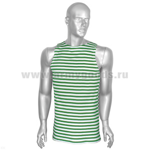 Майка-тельняшка кулирка зелёная (р-ры с 62)