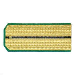Погоны парад. зол. шелк. зел. кант 1 черн. пр.