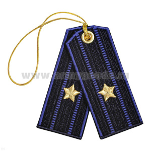 Брелок вышитый Погончики ФСБ иссиня-черные (майор)