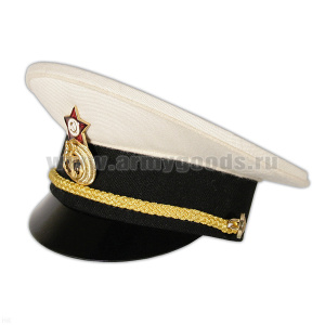 Фуражка сувен. миниатюрная ВМФ СССР кремовая