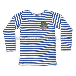 Тельняшка лет. голубая с вышивкой на груди Спецназ (снайпер) детская