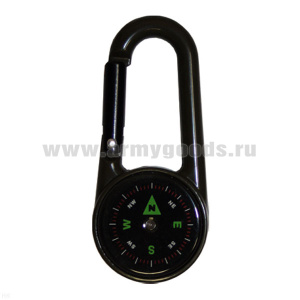 Компас малый жидк. в виде металлического карабина