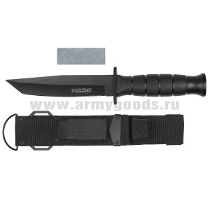 Нож Smith&Wesson CKSUR3 в пластиковых ножнах с точильным камнем (541) общая длина 26 см (рукоятка черная/оливковая по наличию)
