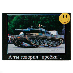 Магнит виниловый (гибкий) со смайликом А ты говорил "пробки" ...
