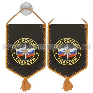 Вымпел шелкография автомоб. на присоске МЧС России Emercom