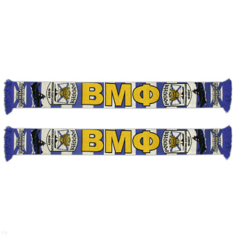 Шарф сувенирный п/ш ВМФ (С нами Бог и Андрееский флаг) с шевроном