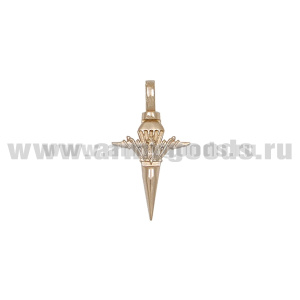 Подвеска Десантный крестик (серебро 925 пробы, позолота)