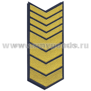 Нашивки вышит. (иссиня-черн. фон, желт. вышивка) для контрактников 24 год (на липучке)