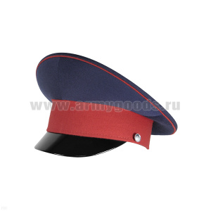 Фуражка с высокой тульей Донского казачества синяя с красным кантом